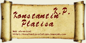 Konstantin Platiša vizit kartica